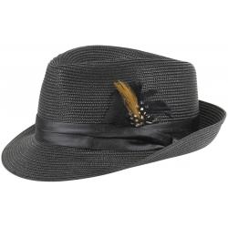 Stacy Adams Men's Teardrop Homburg Hat - Black - Medium