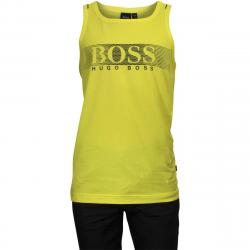 Hugo Boss Men's Crew Neck Beach Tank Top Shirt - Bright Yellow - Small