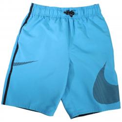 Nike Big Boy's Macro Logo Diverge 8 Inch Trunks Swimwear - Light Blue Fury - Small