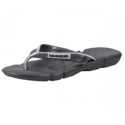 Havainas Men's Power Flip Flops Sandals Shoes - Black/Steel Grey - 7.5 8.5 D(M) US