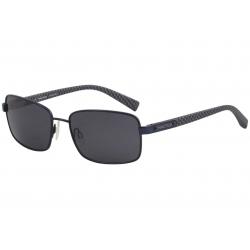 Nautica Men's N1505S N/1505/S Fashion Rectangle Polarized Sunglasses - Matte Navy/Polarized Grey   316 - Lens 57 Bridge 17 Temple 140mm