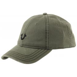 True Religion Men's Core Logo Baseball Cap Hat - Olive - One Size Fits Most