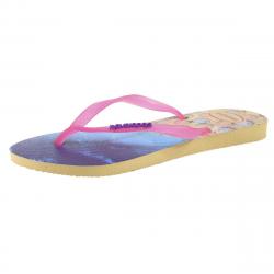 Havainas Women's Slim Paisage Flip Flops Sandals Shoes - Ivory - 7 8 B(M) US