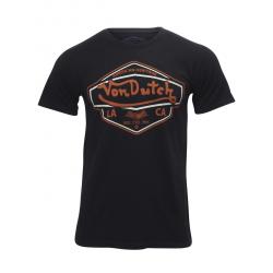 Von Dutch Men's Shield Logo Cotton Short Sleeve T Shirt - Black - Large