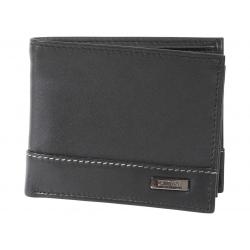 Guess Men's Multicard Passcase Genuine Leather Wallet - Black