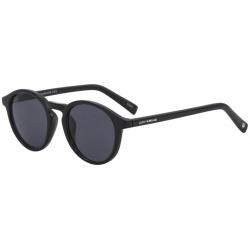 Lucky Brand Baldwin Black Fashion Round Sunglasses 48mm - Black/Black Mirrored - Lens 48 Bridge 21 Temple 140mm