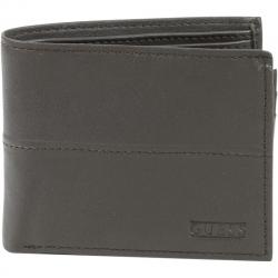 Guess Men's Rafael Multicard Passcase Genuine Leather Wallet - Brown