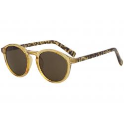 Lucky Brand Baldwin Yellow Crystal Fashion Round Sunglasses 48mm - Yellow Crystal/Brown Mirrored - Lens 48 Bridge 21 Temple 140mm
