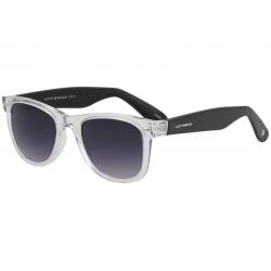 Lucky Brand Campbell Clear Fashion Rectangle Sunglasses 51mm - Clear/Black Mirrored - Lens 51 Bridge 23 Temple 145mm