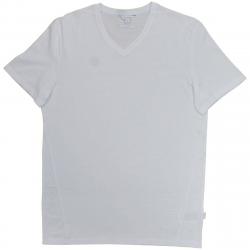 Calvin Klein's Men's Slim Fit Cotton V Neck Short Sleeve T Shirt - White - Large