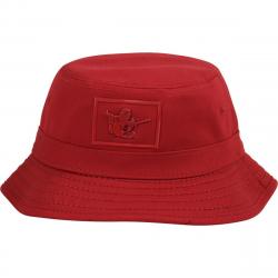 True Religion Men's Shiny Buddha Cotton Bucket Hat - True Red - Small/Medium