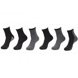 Tommy Hilfiger Men's 6 Pairs Basic Sport Quarter Crew Socks - Assorted Black - 10 13; Fits 7 12