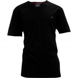 Tommy Hilfiger Men's Core Flag Short Sleeve V Neck Cotton T Shirt - Black - Small