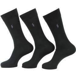 Polo Ralph Lauren Men's 3 Pack Super Soft Trouser Socks - Black - 10 13 Fits Shoe 6 12.5