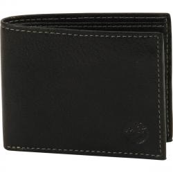 Timberland Men's Leather Commuter Bi Fold Wallet - Black - 3.5 H x 4.5 L in