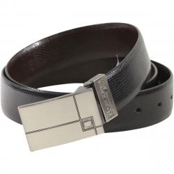 Florsheim Men's Kallen Reversible Genuine Leather Belt - Black - 42