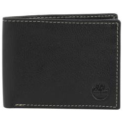 Timberland Men's Blix Genuine Leather Slim Fold Wallet - Black