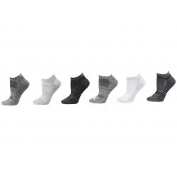 Puma Women's 6 Pack Low Cut Coolcell Athletic Socks - Grey/Orange - 9 11 Fits Shoe 5 9.5