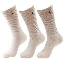 Polo Ralph Lauren Men's Classic Sport 3 Pair Socks - White - X Large; 13 16 Fits Shoe 12 17