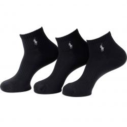 Polo Ralph Lauren Men's 3 Pack Technical Sport Socks - Black - 10 13 Fits Shoe 6 12.5