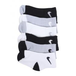 Nike Infant/Toddler Boy's 6 Pairs Logo Pack Socks - Black/Wolf Grey Assorted - 12 24 Months