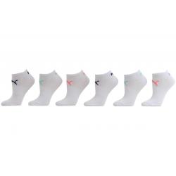Puma Women's 6 Pack Superlite No Show Athletic Socks Sz: 9 11 Fits 5 9.5 - White/Pink - 9 11 Fits 5 9.5
