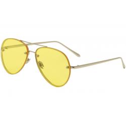 Yaaas! 3027 Pilot Sunglasses - Silver/Yellow   E - Lens 65 Bridge 16 Temple 140mm