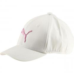Puma Girl's Kids Evercat Anthem Stretch Fit Baseball Cap Hat - White - One Size