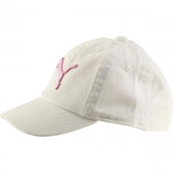 Puma Girl's Kids Evercat Podium Cotton Baseball Cap Hat - White - One Size