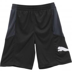Puma Big Boy's Cat Logo Elastic Waist Mesh Gym Shorts - Black - Medium