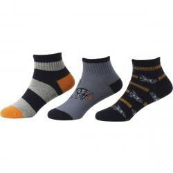 Stride Rite Toddler/Little Boy's 3 Pack Rockets Comfort Seam Quarter Crew Socks - Blue - Sock 7 8.5; Fits Shoe 10 13 (Little Kid)