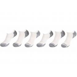 Skechers Boy's 6 Pairs Moisture Control Low Cut Socks - White - 9 11 Fits 4 9.5
