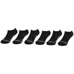 Skechers Boy's 6 Pairs Fashion Low Cut Socks - Black - 5 6.5 Fits 4 8.5