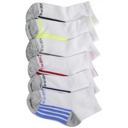 Skechers Toddler Boy's 6 Pairs Crews Socks - White/Multi - 2T 4T