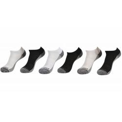 Skechers Boy's 6 Pairs Cushioned Low Cut Socks - White - 9 11 Fits 4 9.5