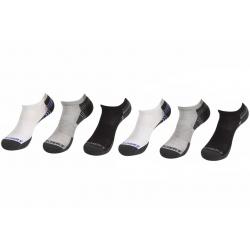 Skechers Boy's 6 Pairs Arch Support Low Cut Socks - White/Multi - 9 11 Fits 4 9.5