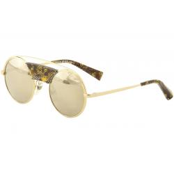 Alain Mikli Women's A04002 A0/4002 Round Fashion Sunglasses - Gold Chevron Brown/Light Brown Mirror   4108/6G  - Lens 47 Bridge 23 Temple 135mm