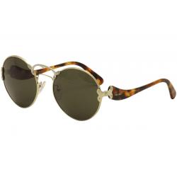 Prada Women's SPR55T SPR 55T Fashion Sunglasses - Antique Gold Black/Grey Gradient   7OE 0A7  - Lens 57 Bridge 21 Temple 140mm
