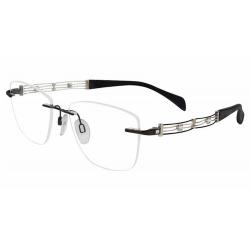 Charmant Line Art Women's Eyeglasses XL2107 XL/2107 Rimless Optical Frame - Black   BK - Lens 51 Bridge 17 Temple 135mm