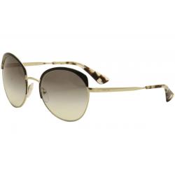 Prada Women's SPR54S SPR/54S Fashion Sunglasses - Pale Gold Black Snow Leopard/Grey Grad   QE3 0A7  - Lens 59 Bridge 20 Temple 140mm