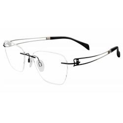 Charmant Line Art Women's Eyeglasses XL2116 XL/2116 Rimless Optical Frame - Black   BK - Lens 50 Bridge 17 Temple 135mm