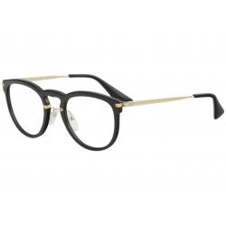 Prada Women's Eyeglasses VPR02V VPR/02/V Full Rim Optical Frame - Black/Gold   1AB/1O1 - Lens 51 Bridge 22 B 43.1 ED 56.1 Temple 140mm