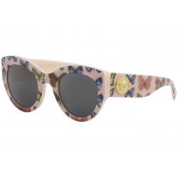 Versace Women's VE4353 VE/4353 Fashion Square Sunglasses - Butterfly Pink/Grey   5286/87 - Lens 51 Bridge 26 Temple 140mm