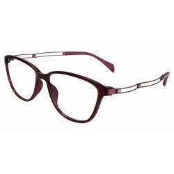 Line Art Women's Eyeglasses XL2095 XL/2095 Full Rim Titanium Optical Frame - Purple   PU - Lens 52 Bridge 15 Temple 135mm