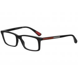 Prada Men's Linea Rossa Eyeglasses VPS02C VPS/02/C Full Rim Optical Frame - Black - Lens 55 Bridge 17 B 34.6 ED 58.6 Temple 140mm