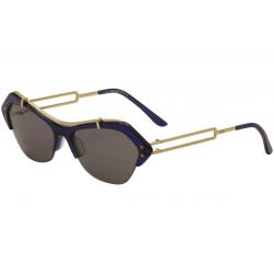 Tod's Women's TO0166 TO/0166 Fashion Sunglasses - Navy Crystal Gold/Smoke   01V  - Lens 56 Bridge 15 Temple 135mm