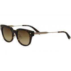 Dsquared2 Women's DQ0140 DQ/0140 Square Sunglasses - Dark Havana Gold/Brown Gradient   55F - Lens 50 Bridge 20 Temple 150mm