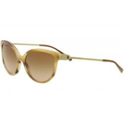 Michael Kors Women's Abi MK2052 MK/2052 Cat Eye Sunglasses - Blonde Horn Gold/Brown Gradient   329113  - Lens 55 Bridge 18 Temple 140mm