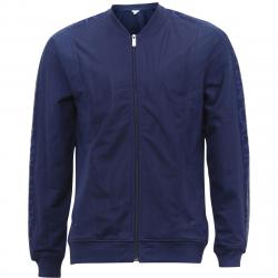 Calvin Klein Men's Mesh Bomber Long Sleeve Basic Jacket - Blue - Large
