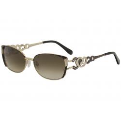 Diva Women's 4192 Fashion Rectangle Sunglasses - Cheetah Gold/Brown Gradient   854 - Lens 56 Bridge 16 Temple 125mm